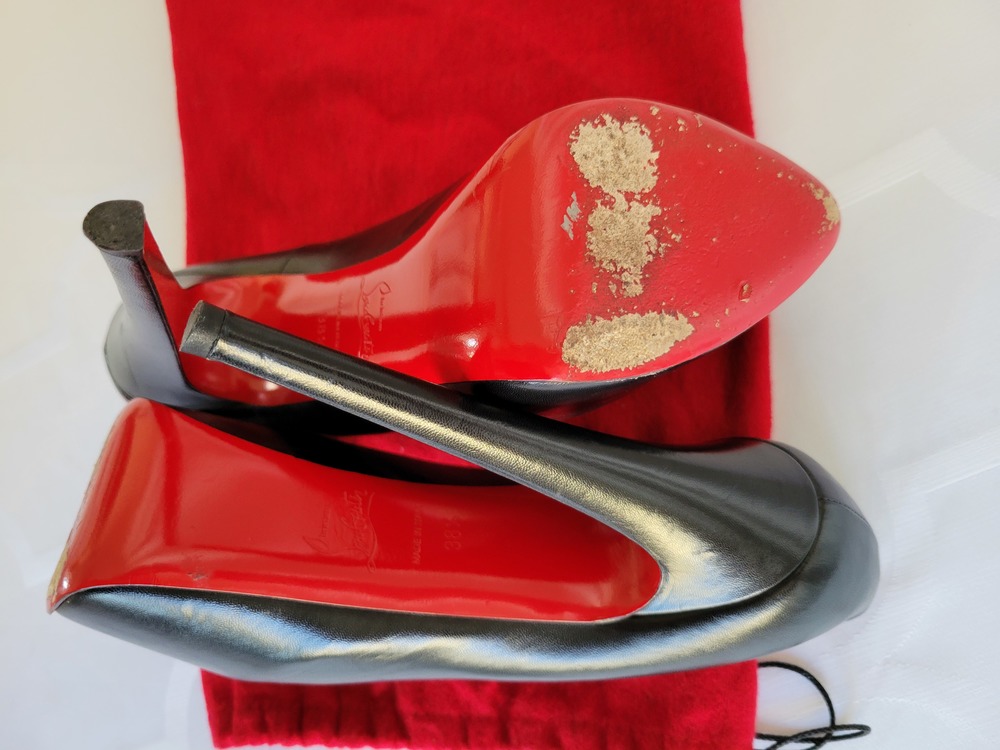 Christian Louboutin Black Leather Platform Pumps - Picture 12 of 16